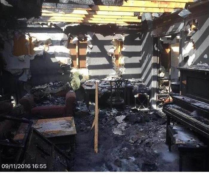 Devastating house fire damage in Tarzana, California