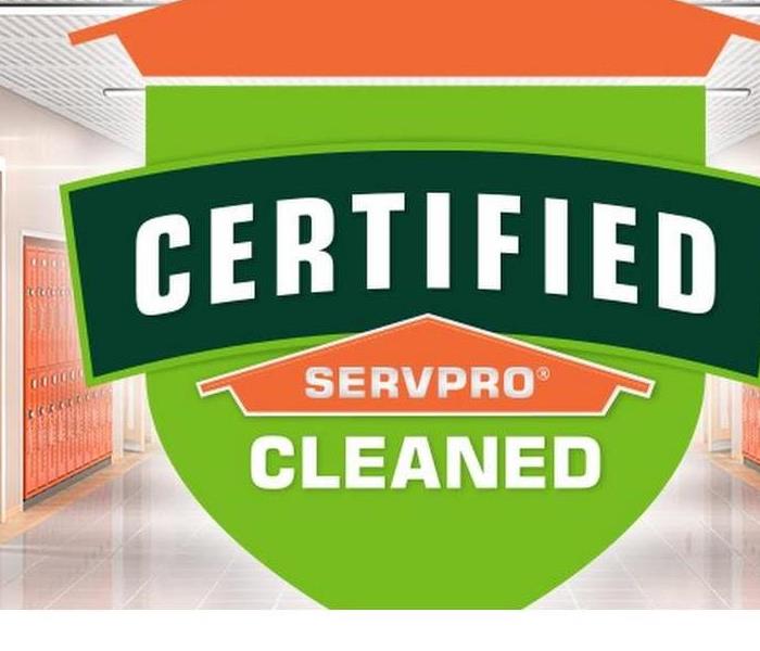 Certified: SERVPRO Cleaned shield
