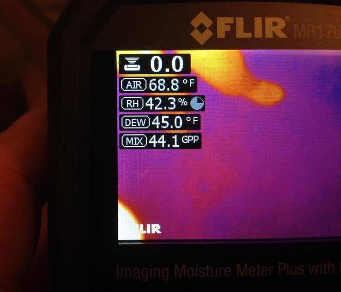 infrared camera showing water loss